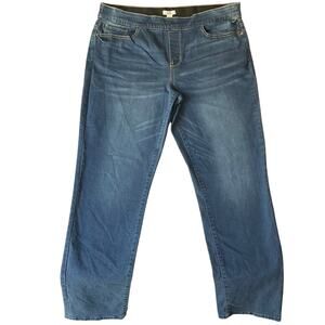 Croft & Barrow Women Denim Skinny Jeggings size 16 Blue Mid Rise Stretch Pull On